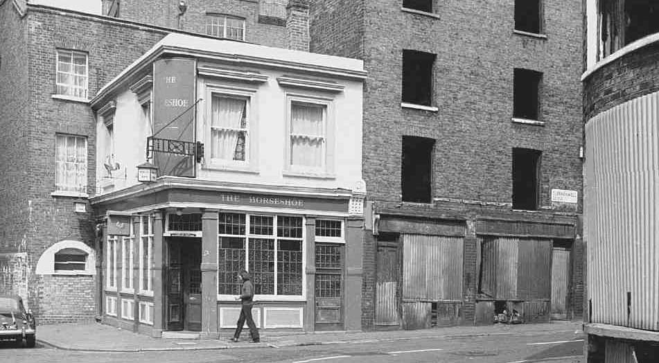 history No's 24, 26 Clerkenwell Close in 1972