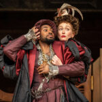 Michael Elcock and Phoebe Naughton in The Comedy of Errors at Shakespeares Globe c. Marc-Brenner