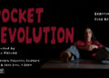 Landscape poster for Pocket Revolution at Southwark Playhouse Elephant, featuring Tisa Klicek seated against a black background with red title text.