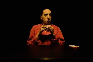 Tisa Kliček as Lucy / Lucija in Pocket Revolution at Southwark Playhouse Elephant.