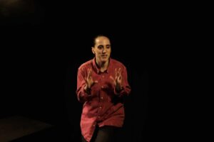 Tisa Kliček as Lucy / Lucija in Pocket Revolution at Southwark Playhouse Elephant.