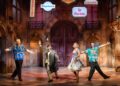 Bob Barrett, Jack Ashton, Jodie Steele and Leon Ockenden in Our Man in Havana at Theatre Royal Windsor.