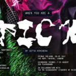 Landscape poster for When You Are a Tick by Sofya Krasnova, with “TICK” formed from white human and insect silhouettes against a vivid green, black and magenta collage.